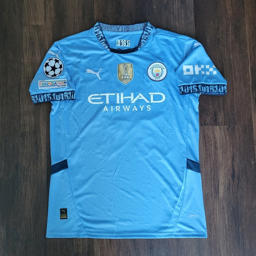 Rodri Manchester City Champions League New Men's Home Soccer Jersey